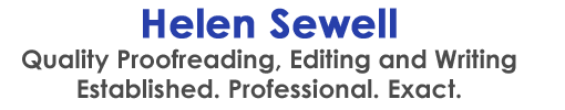 Helen Sewell - Quality proofreading, editing and writing